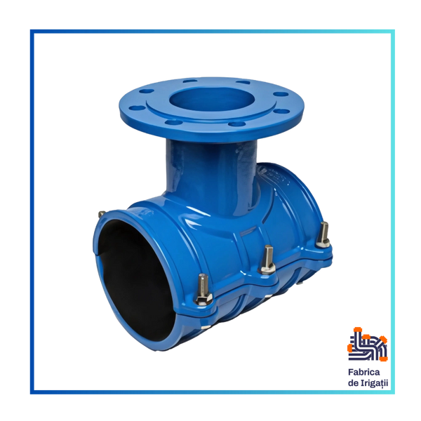 Piesa bransare fonta/metal cu flanse